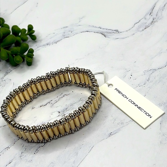 NWT French Connection Mixed Metal Stretch Bracelet. - Picture 4 of 7